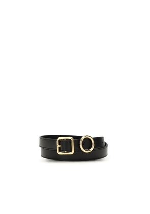 Jacquemus Black Calf Leather Bos Taurus Regular Belt - 75 cm / 30 Inches