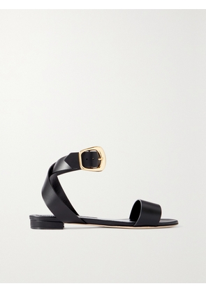 Manolo Blahnik - Brutas Leather Sandals - Black - IT36,IT36.5,IT37,IT37.5,IT38,IT38.5,IT39,IT39.5,IT40,IT40.5,IT41,IT41.5,IT42