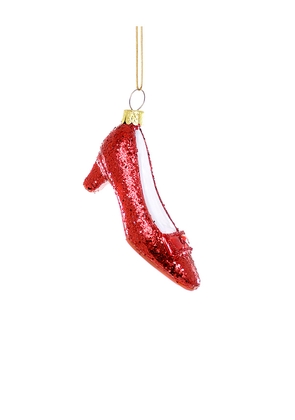 Cody Foster & Co Ruby Red Slipper Ornament in Red.