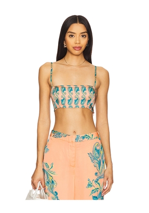 HEMANT AND NANDITA Bandeau in Pink,Blue. Size M. Also in S, XS, XXS.