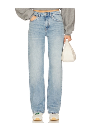 EB Denim Alida Loose Bowed Jean in Blue. Size 24. Also in 25, 26, 27, 28.