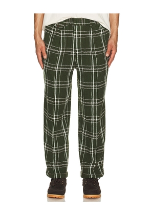 Beams Plus 2 Pleats Relax Trousers in Green. Size M. Also in L.