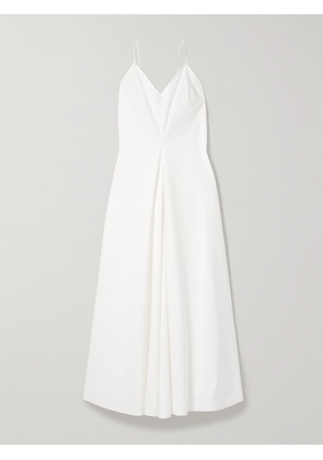 RÓHE - Pleated Cotton-poplin Midi Dress - White - FR 34,FR 36,FR 38,FR 40,FR 42,FR 44