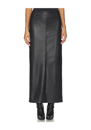 ALL THE WAYS Kayla Faux Leather Skirt in Black. Size M. Also in XXS.