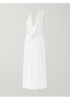 Magda Butrym - Asymmetric Draped Jersey Gown - White - FR 34,FR 36,FR 38,FR 40