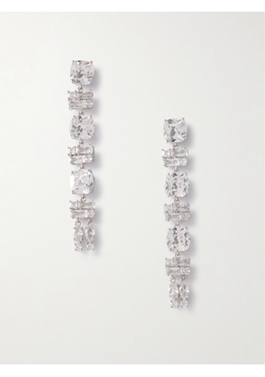 RABANNE - Silver-tone Crystal Earrings - One size