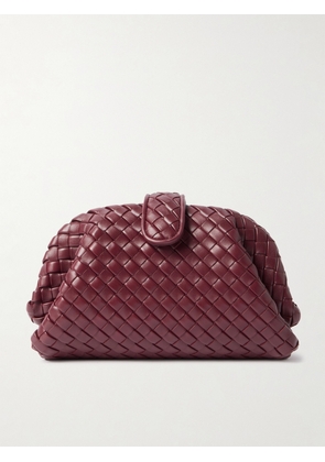 Bottega Veneta - Lauren 1980 Small Intrecciato Leather Clutch - Burgundy - One size