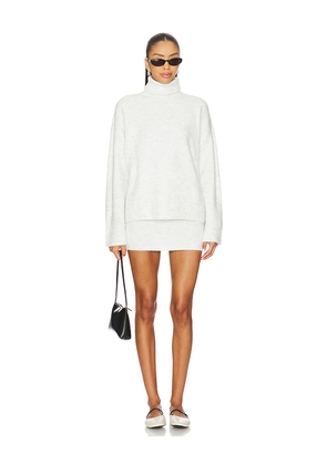 ALL THE WAYS Mira Skirt Set in Grey. Size L. Also in M, S, XS.