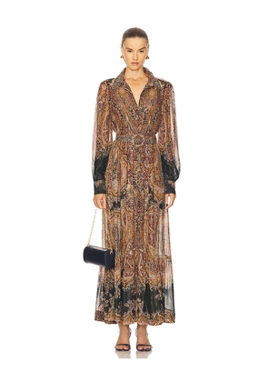 HEMANT AND NANDITA Long Dress in Rust,Navy. Size S. Also in XS.