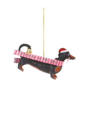 Cody Foster & Co Dachshund All The Way Ornament in Black.