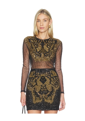 ALLSAINTS Greta Embellished Top in Black. Size 0. Also in 10, 2, 4, 6, 8.