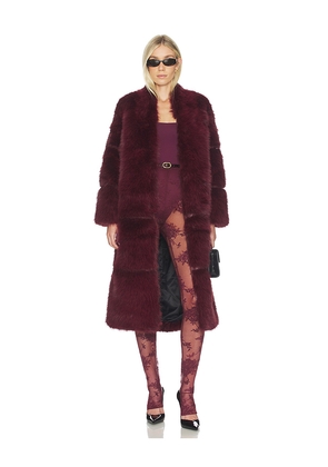 Apparis Sylke Sable Coat in Burgundy. Size L. Also in M, S, XS, XXS.