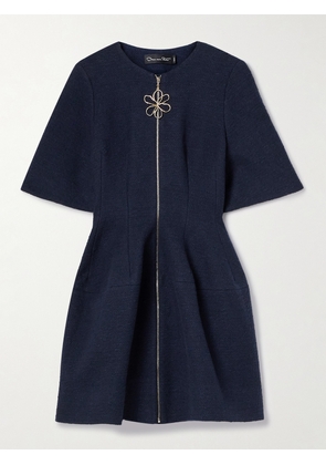 Oscar de la Renta - Cotton-blend Bouclé Mini Dress - Blue - US0,US2,US4,US6,US8,US10