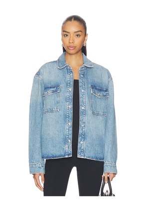 ANINE BING Paxton Shirt in Blue. Size L. Also in M, S, XS.