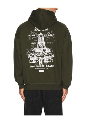 Barbour x Levi's Graphic Hoodie in Green. Size M. Also in S.