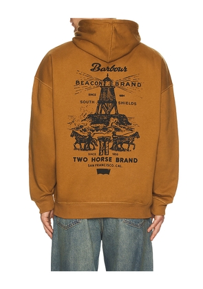 Barbour x Levi's Graphic Hoodie in Brown. Size XL/1X. Also in XXL/2X.
