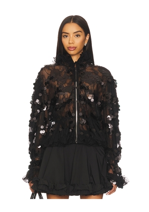 AKNVAS Sofie Sequin Lace Jacket in Black. Size 12. Also in 2, 4, 6, 8.