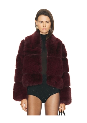 Apparis Sai Sable Coat in Burgundy. Size L. Also in M, S, XL, XS.