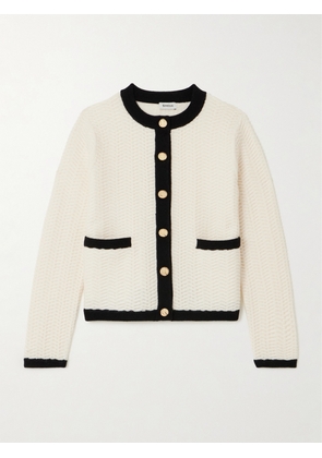SIMKHAI - Klaire Two-tone Wool And Cashmere-blend Cardigan - Ivory - x small,small,medium,large,x large