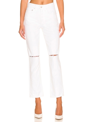 GRLFRND Karolina High Rise Straight in White. Size 30. Also in 32.