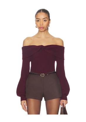 ASTR the Label Tilde Sweater in Wine. Size L. Also in M, S.