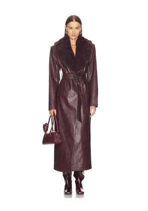 Camila Coelho Nala Coat in Wine. Size L. Also in M, S, XL, XS, XXS.