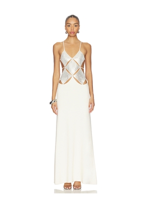 DELFI Gaia Maxi Dress in White. Size L. Also in M, S, XL.