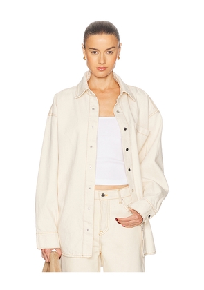 GRLFRND Donna Shirt in Beige. Size M/L. Also in XS/S.