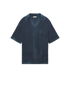 SIMKHAI Camp Shirt in Teal. Size M. Also in S.