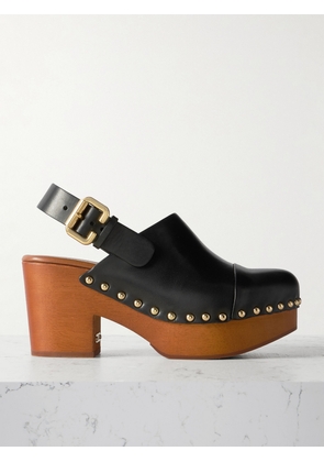 Chloé - Jeannette Studded Leather Slingback Platform Clogs - Black - IT36,IT37,IT38,IT39,IT40,IT41