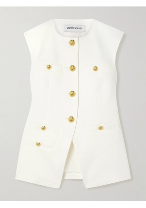 Veronica Beard - Tamara Linen-blend Twill Vest - Off-white - US0,US2,US4,US6,US8,US10,US12,US14