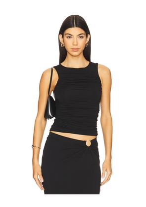 Good American Ruched Tank Top in Black. Size M. Also in S, XS, XXL/2X, XXXL/3X, XXXXL/4X.