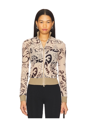 Juliet Johnstone Mesh Track Jacket in Tan. Size S. Also in XS.