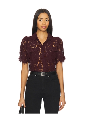 Generation Love Mina Lace Shirt in Burgundy. Size M. Also in XS.