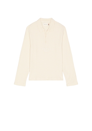 Honor The Gift Long Sleeve Knit Polo in Ivory. Size M. Also in XL/1X, XXL/2X.