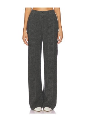 Guest In Residence Tailored Cable Trouser in Charcoal. Size L. Also in M, S, XL, XS.