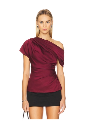 SIMKHAI Phoebe Draped Top in Red. Size 00. Also in 2.