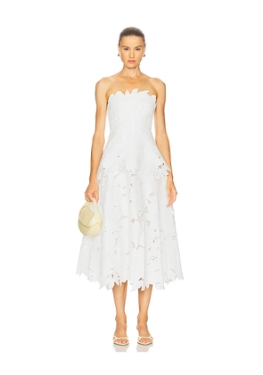 SIMKHAI Audrey Midi Dress in White. Size 2. Also in 6.