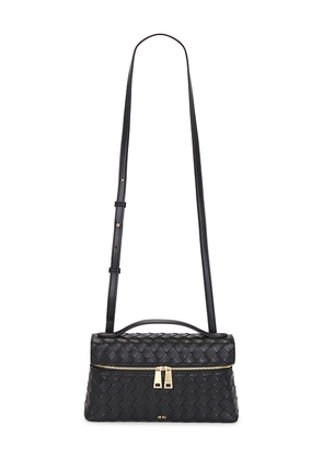 JW PEI Thea Weave Texture Top Handle Bag in Black.