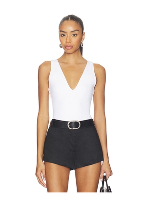 Good American Sculpting Deep V Bodysuit in White. Size L. Also in M, S, XS.