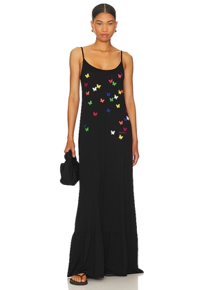 Lauren Moshi Beatrix Mini Butterflies Maxi Dress in Black. Size M. Also in XS.
