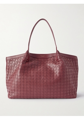 Serapian - Secret Large Woven Leather Tote - Burgundy - One size