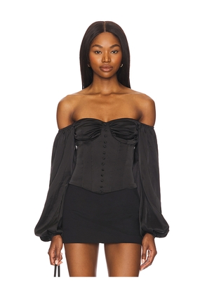 MORE TO COME Gabriella Corset Top in Black. Size S. Also in M.