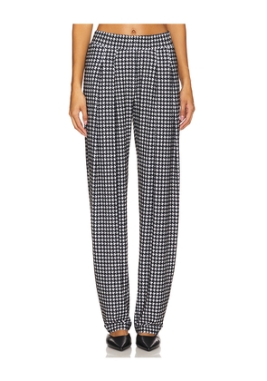 Norma Kamali Low Rise Pleated Trouser in Black. Size L. Also in XL, XS, XXS.