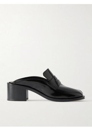 Maison Margiela - Tabi City Split-toe Glossed-leather Mules - Black - IT36,IT36.5,IT37,IT37.5,IT38,IT38.5,IT39,IT39.5,IT40,IT41