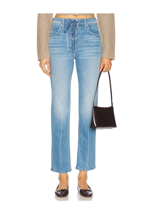 MOTHER The Lace Up Tomcat Hover Jeans in Blue. Size 25. Also in 26.