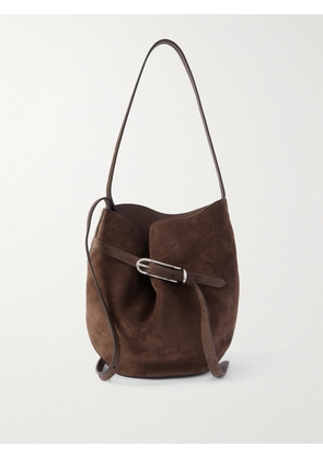 Liffner - Buckled Suede Bucket Bag - Brown - One size