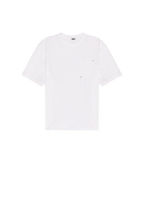 KROST Rivet Pocket Oversized Tee in White. Size M. Also in XL/1X.