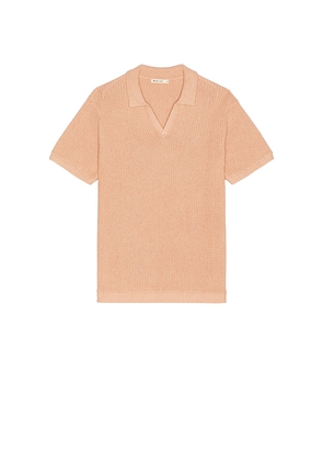 Marine Layer Conrad Sweater Polo in Coral. Size L. Also in S.