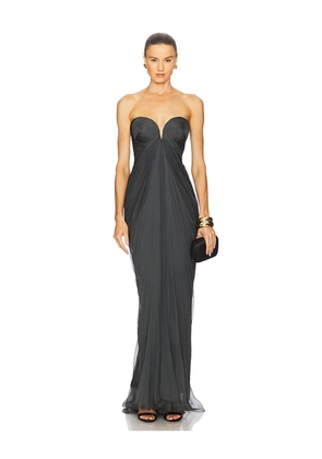 Maria Lucia Hohan Esteri Gown in Charcoal. Size 40/8. Also in 36/4.